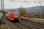 425 268-0 bei der Durchfahrt durch Zwingenberg Baden in Richtung Mannheim.