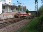 Regionalbahn Homburg - Trier    RB 71 mit 425 112 am Samstag 28.04.2012 kurz vor Saarbrcken Hbf.