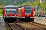 In Neckarelz steht der 928 622 auf Gleis 1 und wartet auf seine Abfahrt nach Bad Friedrichshall-Jagstfeld, da die Strecke nach Heilbronn ab dort gesperrt ist.