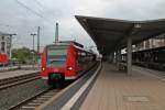 Zwischenhalt am 22.05.2013 von 425 117-9 als RB44 nach Mannheim Hbf und RB 2 nach Karlsruhe Hbf auf Gleis 3 in Worms.