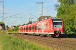 Nachschuß auf den 425 568 der als RB33 nach Duisburg fährt hier ist er unweit von Wickrath. 6.6.2014