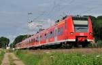 Das nächste Gewitter verfolgt 425 063-5 am 3.8.2014 nach Aachen.
