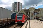 Ausfahrt am 24.05.2014 der S3 nach Karlsruhe Hbf in Ludwigshafen (Rhein) Hbf, in Form von 425 229-2.