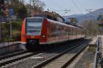 425 730-9 als S1 nach Osterburken in Heidelberg Schlierbach/Ziegelhausen.6.4.2015