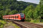 Nachschuß auf den 425 707 nach Kaiserslautern beim Verlassen von Neckargerach.