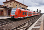 425 750-7 als RB 38622 (Worms Hbf - Mannheim Hbf - Bensheim), am 27.3.2016 beim Halt in Heppenheim (Bergstr).