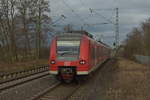 Nachschuß mit Nachblick, als der 425 080-9 als RB33 nach Duisburg fuhr. Anrath 3.2.2017