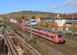 426 xxx+425 304 als RB10b Tübingen-Heilbronn am 27.10.2020 in Oberesslingen.
