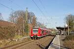 425 066-8 der DB Regio am 12.02.2022 auf der Linie RE16 in Essen-Kray Süd, Gruß zurück an den Tf! 