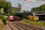 RB48 und daneben EIFFAGE Rail am 13.06.2014 in Wuppertal Steinbeck.
