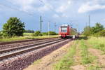 425 004-9 S-Bahn Mittelelbe als S1 (S 39052) von Schönebeck-Bad Salzelmen nach Wittenberge in Demker.