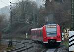 425 262 als S1 nach Osterburken in Neckargerach gen Binau im Regen am 8.2.2022