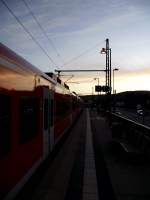 ET 425 der S-Bahn Rhein Neckar am 06.09.11 in Mosbach West bei Sonnenaufgang 