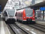 Thurbo / DB - Triebwagentreff it dem RABe 526 784-4 und dem 426 013-9 im Bahnhof Schaffhausen am 20.02.2009