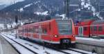 426 032-9 fhrt in den Bahnhof Garmisch-Partenkirchen ein um in Krze als Regionalzug nach Ehrwald aufzubrechen. 13.3.2010
