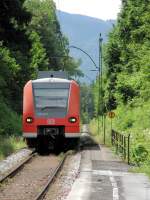 426 035 am 05.07.11 am Hp Seeleiten-Berggeist an der Strecke Oberammergau-Murnau