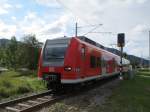 426 032-9 am 25. August 2014 zwischen Haltepunkt und Bahnübergang Unterammergau auf der Strecke Murnau-Oberammergau