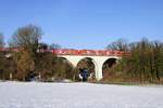 Triebwagen der BR 426 & 426 & 425 aus Herzogenrath auf einem Viadukt nahe Aachen West bei AC- Laurensberg am 21.1.2017