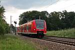 Als RB (Schaffhausen - Singen (Hohentweil)) fuhr am Abend des 28.05.2020 der 426 509-6 bei Gottmadingen über die Hochrheinbahn in Richtung Zielbahnhof.