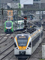 Der Elektrotriebzug ET 6.04 war Mitte März 2021 in Wuppertal-Unterbarmen unterwegs.