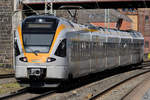 Der Elektrotriebzug ET 7.05 war Mitte März 2021 in Wuppertal-Unterbarmen unterwegs.