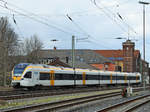 Der Elektrotriebzug ET 7.01 war Mitte März 2021 in Wuppertal-Unterbarmen unterwegs.