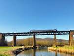CANTUS  427 auf der Fahrt von Bebra nach Göttingen auf der Werratalbrücke in Oberrieden, 03.04.2025