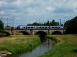 Ein 427er der Cantus Gesellschaft berquert am 11.Juli 2011 die Leinebrcke in Gttingen Richtung Eichenberg.