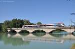BLB ET130 am 09.09.2012 auf der Saalachbrcke zwischen Freilassing und Salzburg