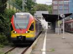 427 541 HLB auf RMV-Linie 13 Frankfurt-Höchst - Bad Soden a.T. ( Sodener Bahn , KBS 643) am Wochenende des 28./29. Juni 2014. Ausfahrt Gleis 1 Bad Soden Bhf.