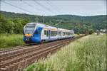 428 501 cantus ist als R5 in Richtung Fulda am 08.06.2017 bei Reilos unterwegs.