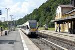 ALTENBEKEN (Kreis Paderborn), 26.07.2020, ET 5.04 der Eurobahn als RB 89 nach Warburg bei der Einfahrt in den Bahnhof Altenbeken