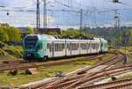 VIAS Rheingau Stadler Flirt ET407 + ET 411 am 10.10.26 in Wiesbaden Hbf vom Bahnsteig aus fotografiert