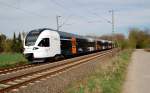 VT 6.03 der Eurobahn auf der Linie RE13 nach Venlo zwischen Kleinenbroich und Korschenbroich fotografiert am 2.April 2011.