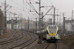 Eurobahn-ET 6.04 (428 128), einer der vier Vierteiler mit NL-Zulassung und eigentlich nur als Verstärker der 429 gedacht, war am Sonntag, dem 23.1.22, solo als RE 13 unterwegs.
