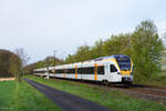 ET 7.14 und ET 7.11 (Eurobahn) als RE3 Richtung Hamm in B�nen Nordb�gge, 12.