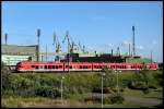 Flirt  RE33217 nach Sassnitz, auf dem Rgendamm  Stralsund am 14.08.09 
