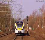 Mal ein etwas anderer RE13!  Aufgrund einer Streckensperrung zwischen Neuss und M'Gladbach wurden die Zge der Linie RE4 und RE13 ber Meerbusch-Osterath umgeleitet.