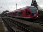 Am 24.Januar 2009 beim Halt in Lancken mit dem RE 33211 Rostock-Sassnitz Flirt 429 029.