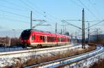 Ein Flirt -RE33308- unterwegs zum Hbf Stralsund.  am 13.02.09