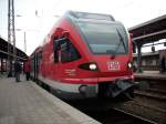 Flirt 429 029 als RE 33214 Sassnitz-Rostock im Bahnhof von Stralsund.