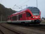 Flirt 429 029 kommt am 22.April 2009 als RE 33244 Sassnitz-Lietzow in Lietzow an und wird nach einem Richtungswechsel wieder zurck nach Sassnitz fahren.