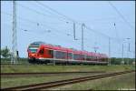 RE9 mit 429 029 aus Sassnitz ber Stralsund nach Rostock am 20.05.09 kurz vor Bentwisch.