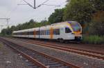 Nachschu auf den ET 7.13 der Eurobahn auf dem Weg nach Venlo NL....hier ist ergerade im Bahnhof Korschenbroich....am Abend des 8.8.2012