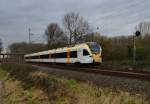 Nachschuß auf den Eurobahn ET 7.05 der als RE13 hier nach Venlo bei Kleinenbroich zu sehen ist.