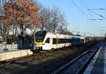 Eurobahn ET 7.07 als RE 13 nach Venlo bei der Durchfahrt in Korschenbroich.4.12.2016