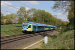 Eurobahn ET 9.05 Uhr verlässt hier am 26.04.2020 um 13.26 Uhr Hasbergen in Richtung Münster.