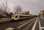 RE13 nach Venlo alias ET 7.07 der Eurobahn durchfährt Kleinenbroich in Richtung Mönchengladbach.3.3.2015  