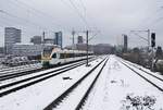 ET 7.05 der Eurobahn von Hamm (Westfalen) nach Venlo durchfährt am 24.01.2021 Düsseldorf-Hamm