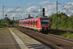 Nachschuß auf den als S7 Groß Gerau-Dornberg verlassenden 430 109 nach Frankfurt/Main Hbf am Abend des 13.8.2017